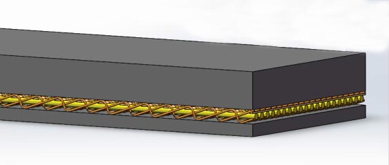 Straight Warp Conveyor Belt Structure