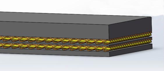 Straight Warp Conveyor Belt Structure